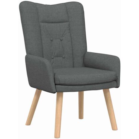 Fauteuil relax  Fauteuil Gris foncé 63 x 67 x 94 cm Tissu et contreplaqué