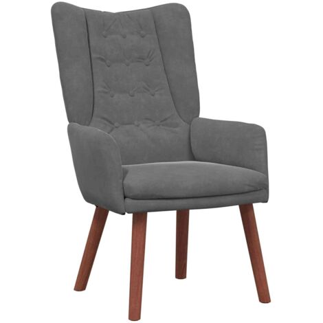Fauteuil relax  Fauteuil Gris foncé 63 x 67 x 94 cm Velours