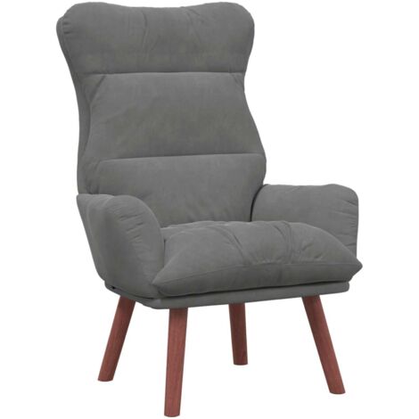 Fauteuil relax Fauteuil Gris foncé 69 x 74 x 93 cm Velours