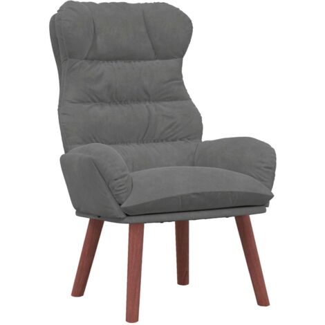 Fauteuil relax  Fauteuil Gris foncé 69 x 74 x 93 cm Velours