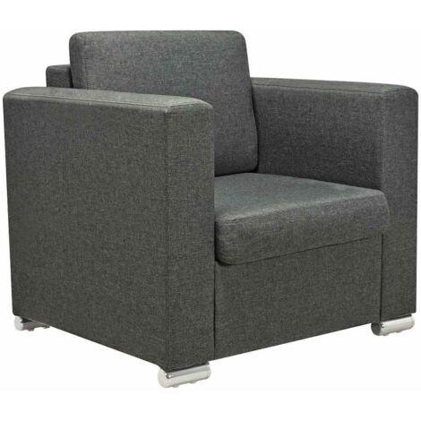 Fauteuil relax Fauteuil gris foncé tissu