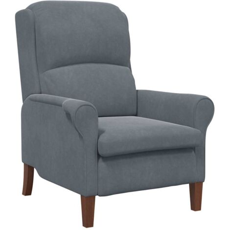 Fauteuil relax Fauteuil Gris foncé Velours