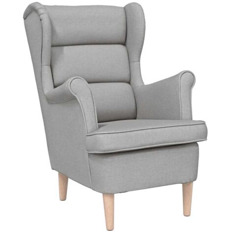 Fauteuil relax  Fauteuil gris nuage 74x84x100 cm tissu
