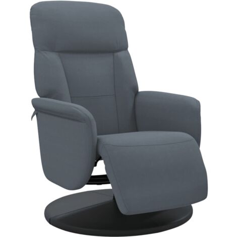 Fauteuil relax  Fauteuil inclinable avec repose-pied gris foncé velours