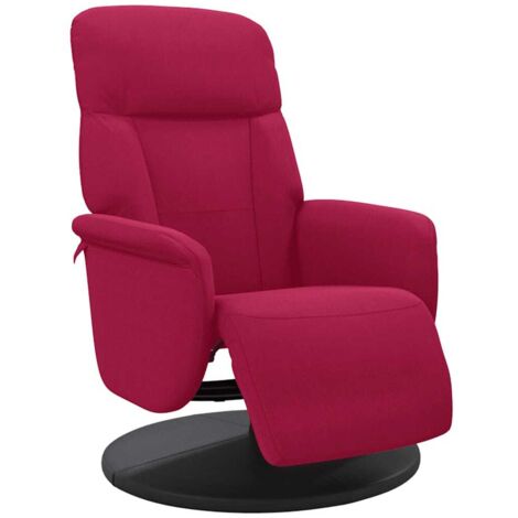 Fauteuil relax  Fauteuil inclinable avec repose-pied rouge bordeaux velours