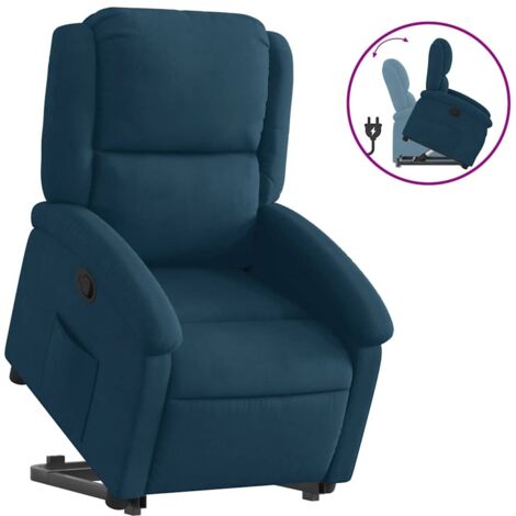 Fauteuil relax  Fauteuil inclinable bleu velours