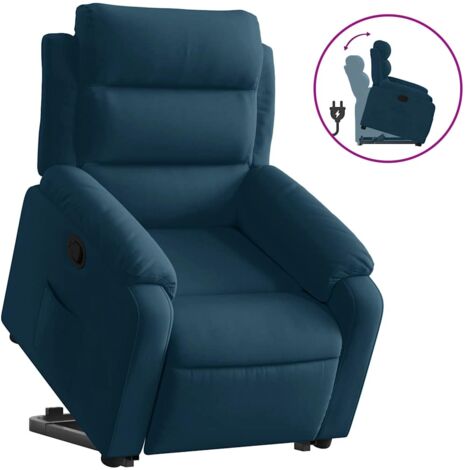 Fauteuil relax  Fauteuil inclinable bleu velours