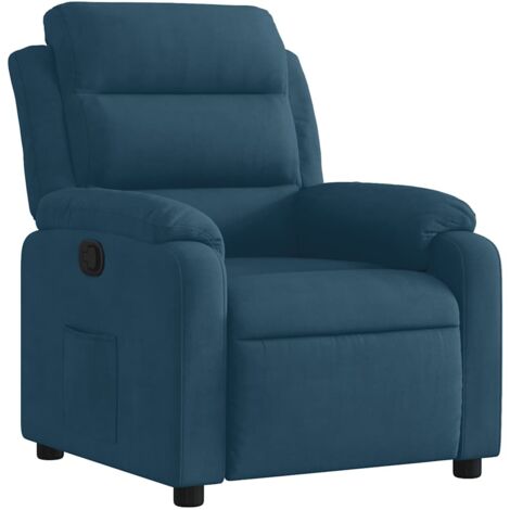 Fauteuil relax  Fauteuil inclinable bleu velours