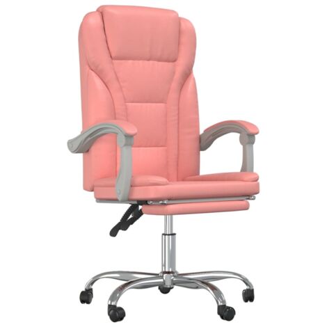 Fauteuil relax  Fauteuil inclinable de bureau Rose Similicuir