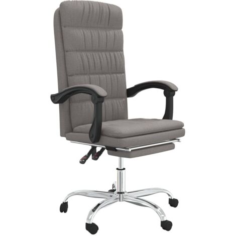 Fauteuil relax  Fauteuil inclinable de bureau Taupe Tissu