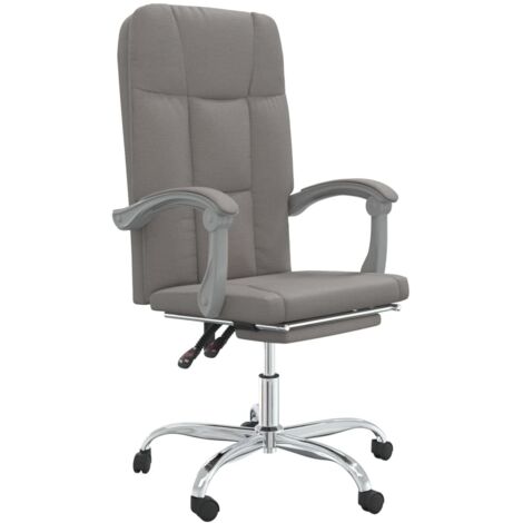Fauteuil relax  Fauteuil inclinable de bureau Taupe Tissu