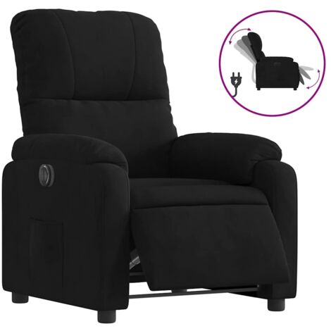 Fauteuil relax  Fauteuil inclinable électrique noir tissu microfibre