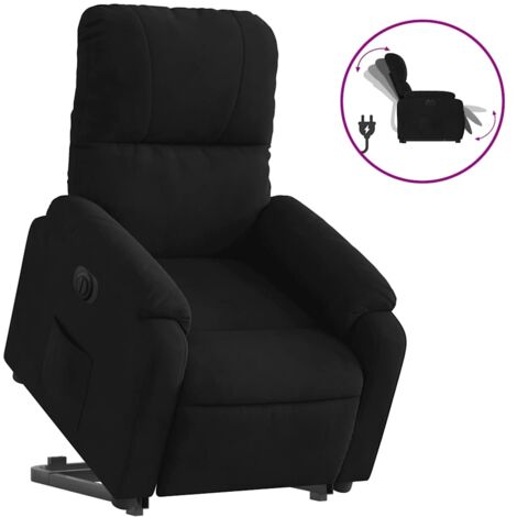 Fauteuil relax  Fauteuil inclinable électrique noir tissu microfibre