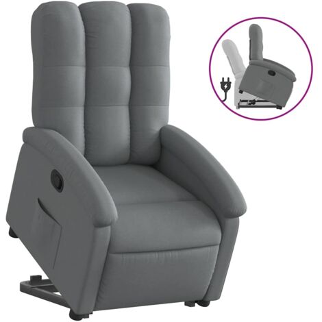 Fauteuil relax  Fauteuil inclinable Gris foncé Tissu