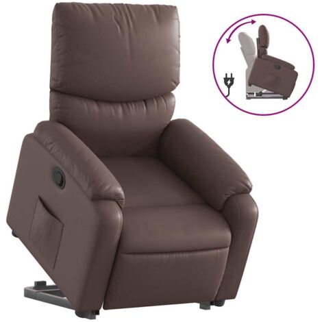 Fauteuil relax  Fauteuil inclinable marron similicuir