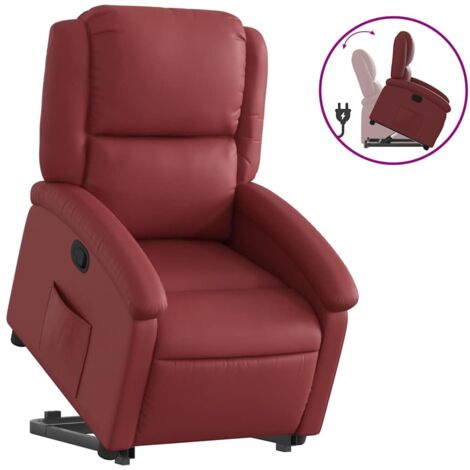Fauteuil relax  Fauteuil inclinable Rouge bordeaux Similicuir