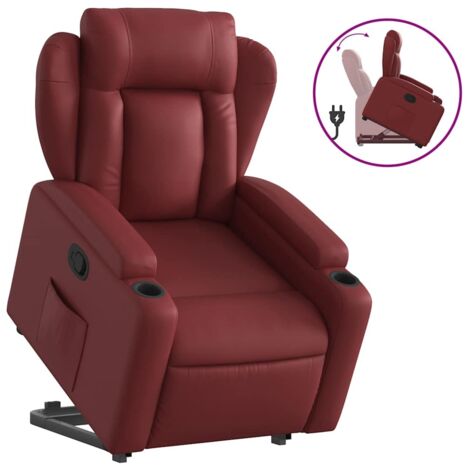 Fauteuil relax  Fauteuil inclinable Rouge bordeaux Similicuir