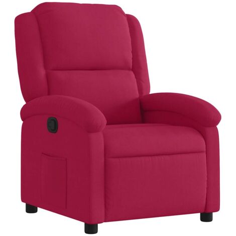 Fauteuil relax  Fauteuil inclinable rouge bordeaux velours
