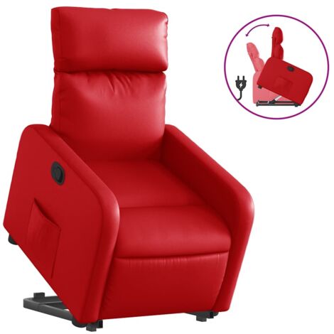 Fauteuil relax  Fauteuil inclinable Rouge Similicuir