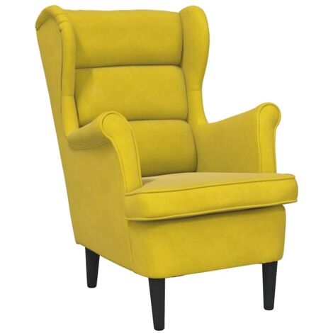 Fauteuil relax  Fauteuil jaune moutarde velours