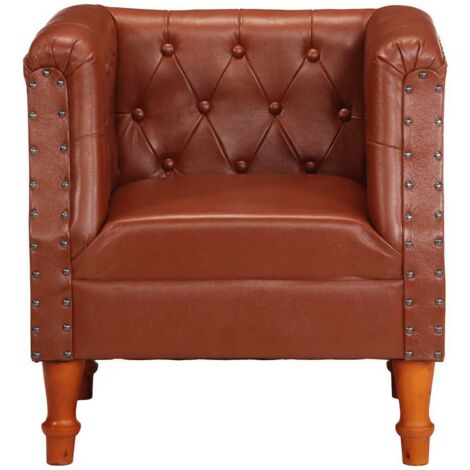 Fauteuil relax  Fauteuil marron cuir véritable