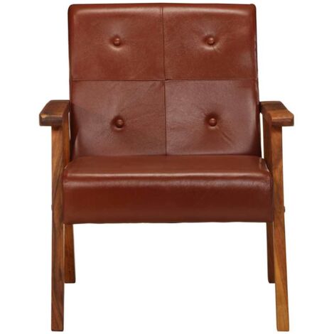 Fauteuil relax  Fauteuil marron cuir véritable