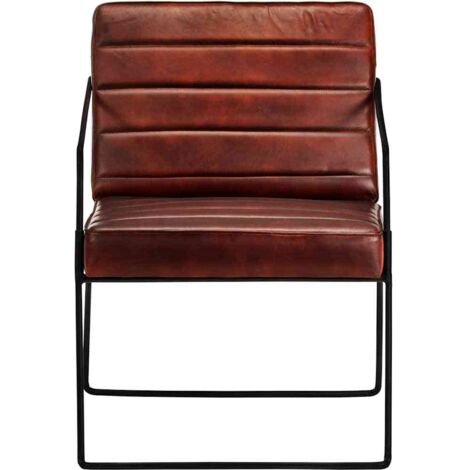 Fauteuil relax  Fauteuil Marron foncé Cuir véritable
