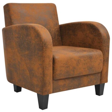 Fauteuil relax  Fauteuil Marron Similicuir daim