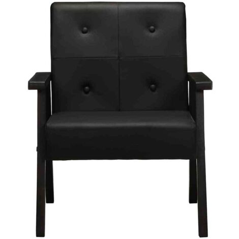 Fauteuil relax  Fauteuil noir cuir véritable