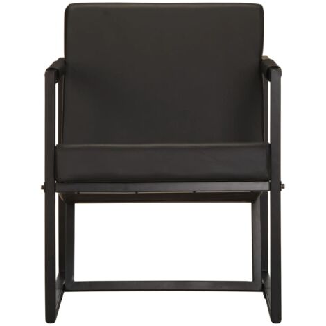 Fauteuil relax  Fauteuil noir cuir véritable