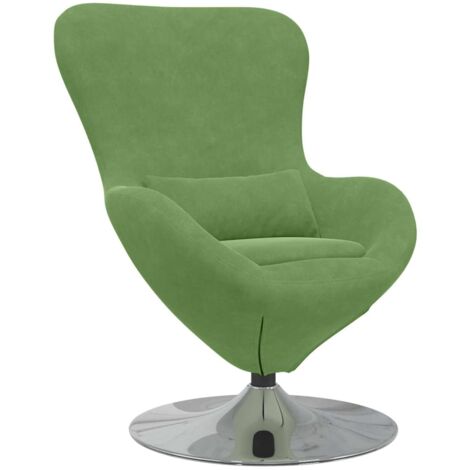 Fauteuil relax Fauteuil œuf Vert clair Velours