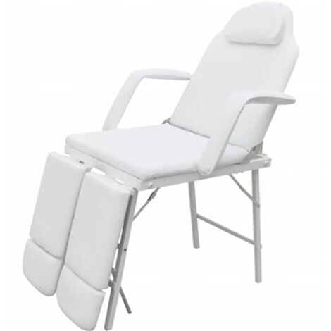 Fauteuil relax  Fauteuil pour traitement facial Similicuir 185x78x76 cm Blanc
