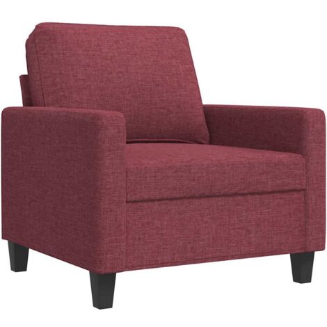 Fauteuil relax  Fauteuil Rouge bordeaux 60 cm Tissu
