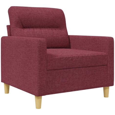 Fauteuil relax  Fauteuil Rouge bordeaux 60 cm Tissu