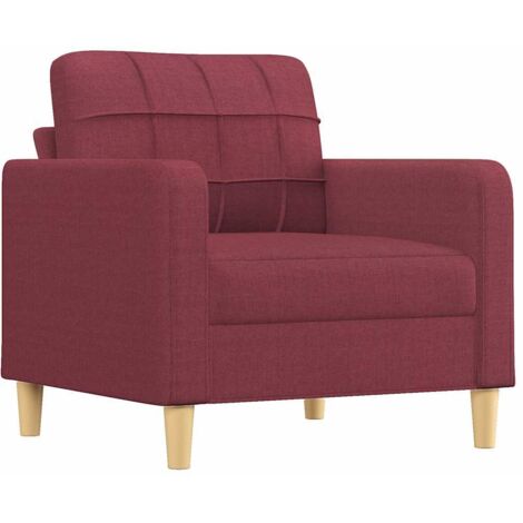 Fauteuil relax  Fauteuil Rouge bordeaux 60 cm Tissu