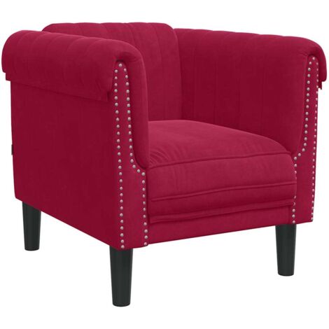 Fauteuil relax  Fauteuil rouge bordeaux velours