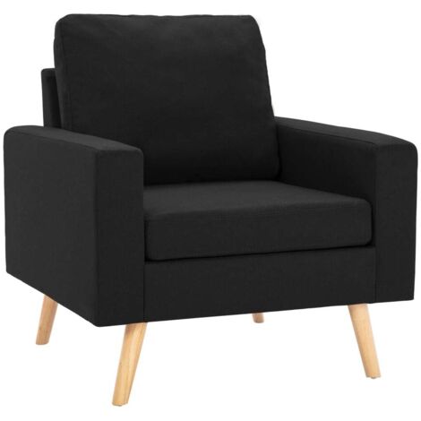 Fauteuil Relax Fauteuil Salon - Noir Tissu BV903453 - BonneVie