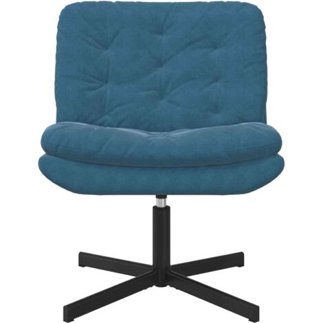 Fauteuil relax  Fauteuilant pivotant Bleu 63 x 75 x 76 cm Velours