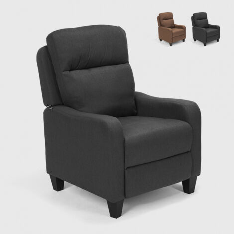 Fauteuil relax inclinable avec repose-pieds en tissu design moderne Kyoto