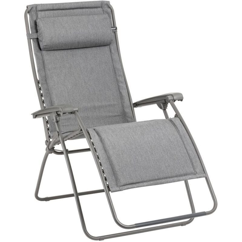 Fauteuil Relax Jardin - Chaise Longue Matelassé Zéro Gravité - Xl - Rsx Clip Xl - Lightcomfort® - Gris Ombre -