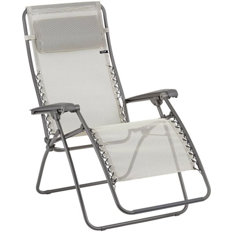 Lafuma Mobilier - Fauteuil Relax Jardin - Chaise Longue Zéro Gravité - Rsxa - Batyline® Iso - Beige Seigle