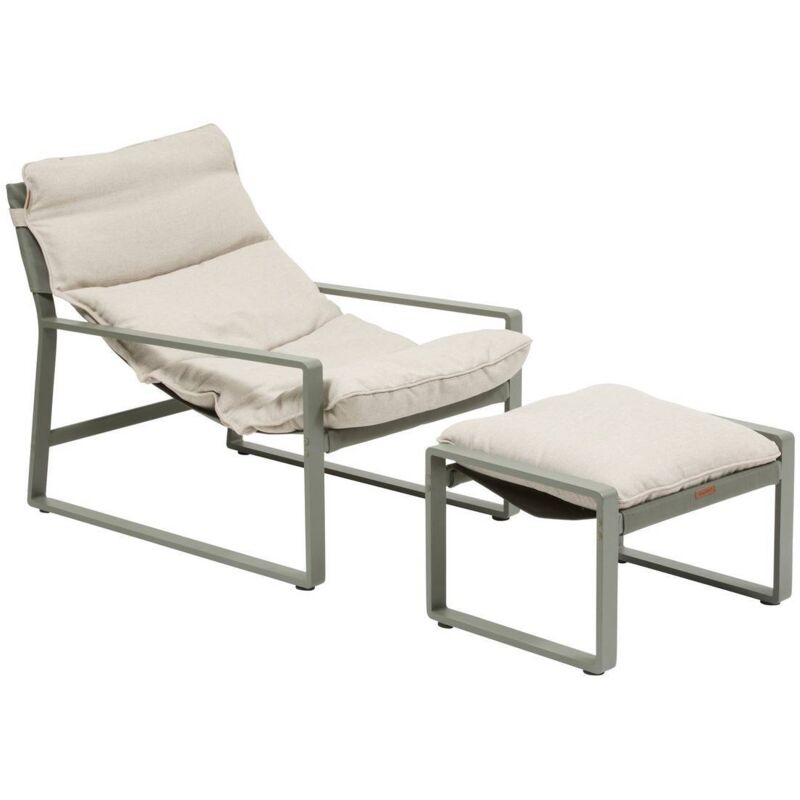 Fauteuil relax de jardin Lambinio vert laurier - Hespéride