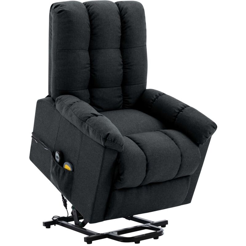 Fauteuil Relax électrique - Moderne - Moderne Fauteuil de massage inclinable Gris foncé Tissu,77x92x103 cm