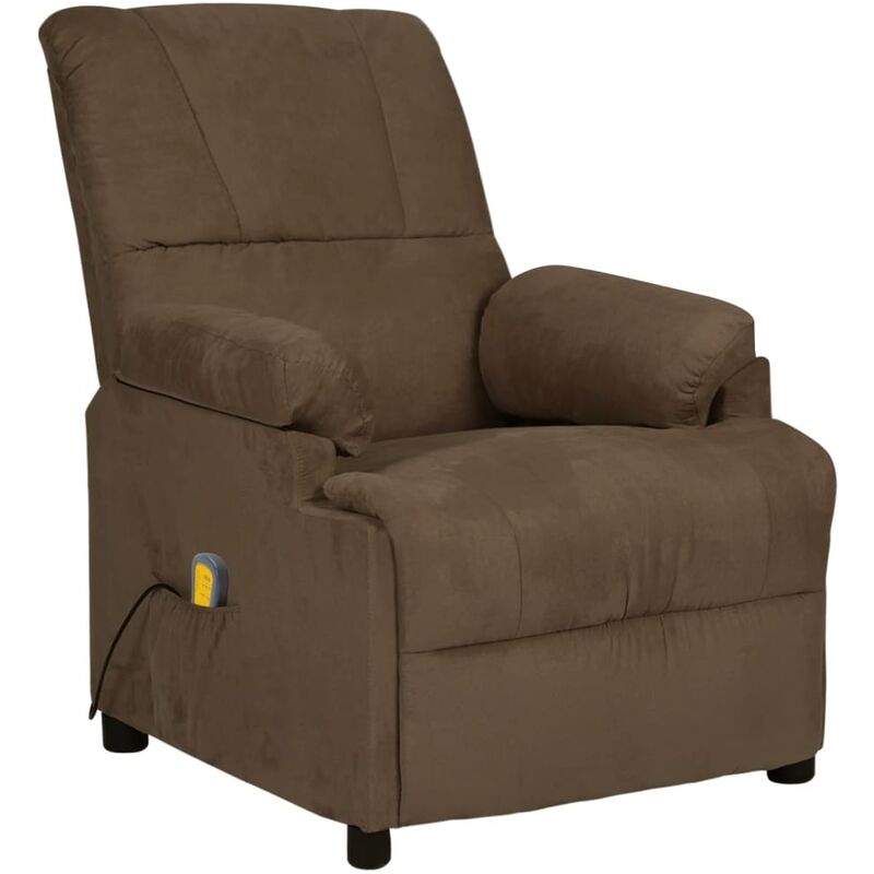 Kalisse - Fauteuil Relax électrique - Moderne - Moderne Fauteuil de massage inclinable Marron Similicuir daim,70x90,5x98 cm