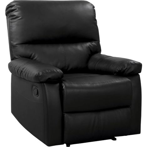 HABITAT ET JARDIN Fauteuil relax "Lincoln" - 90 x 89 x 103 cm - Noir