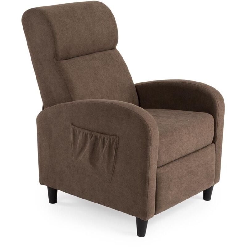 Fauteuil relax manuel Granada Gante tissu marron