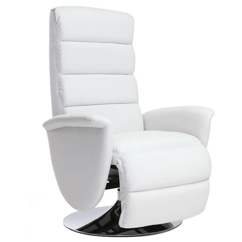 Fauteuil relax manuel blanc nelson