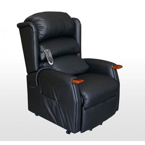FAUTEUIL RELAX MASSANT ÉLECTRIQUE RELEVEUR 2 MOTEURS NOIR SPLENDOR