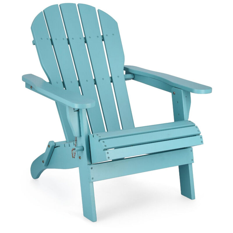 Hellin - Fauteuil relax pliant à accoudoirs en bois - louisiane