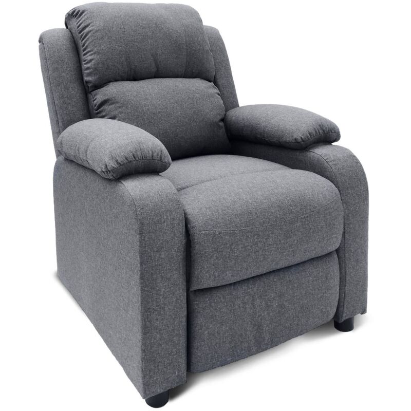 Fauteuil relax Riga tissu Gris